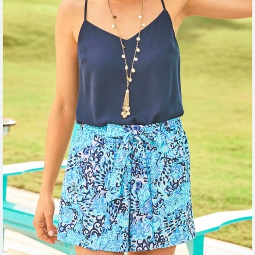 Lilly Pulitzer Mylee Tie-Front Printed Shorts - Picture 6 of 6